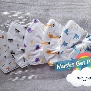 3D Kids Masks - (5 patterns, total 20 individual packs, adjustable ears straps